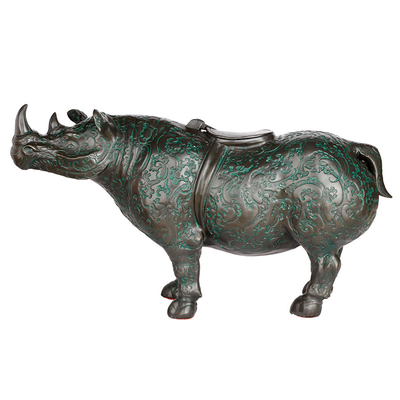 가지니샵 길상과 행복의 상징 청동 코뿔소 풍수인테리어소품 개업선물 상사선물
