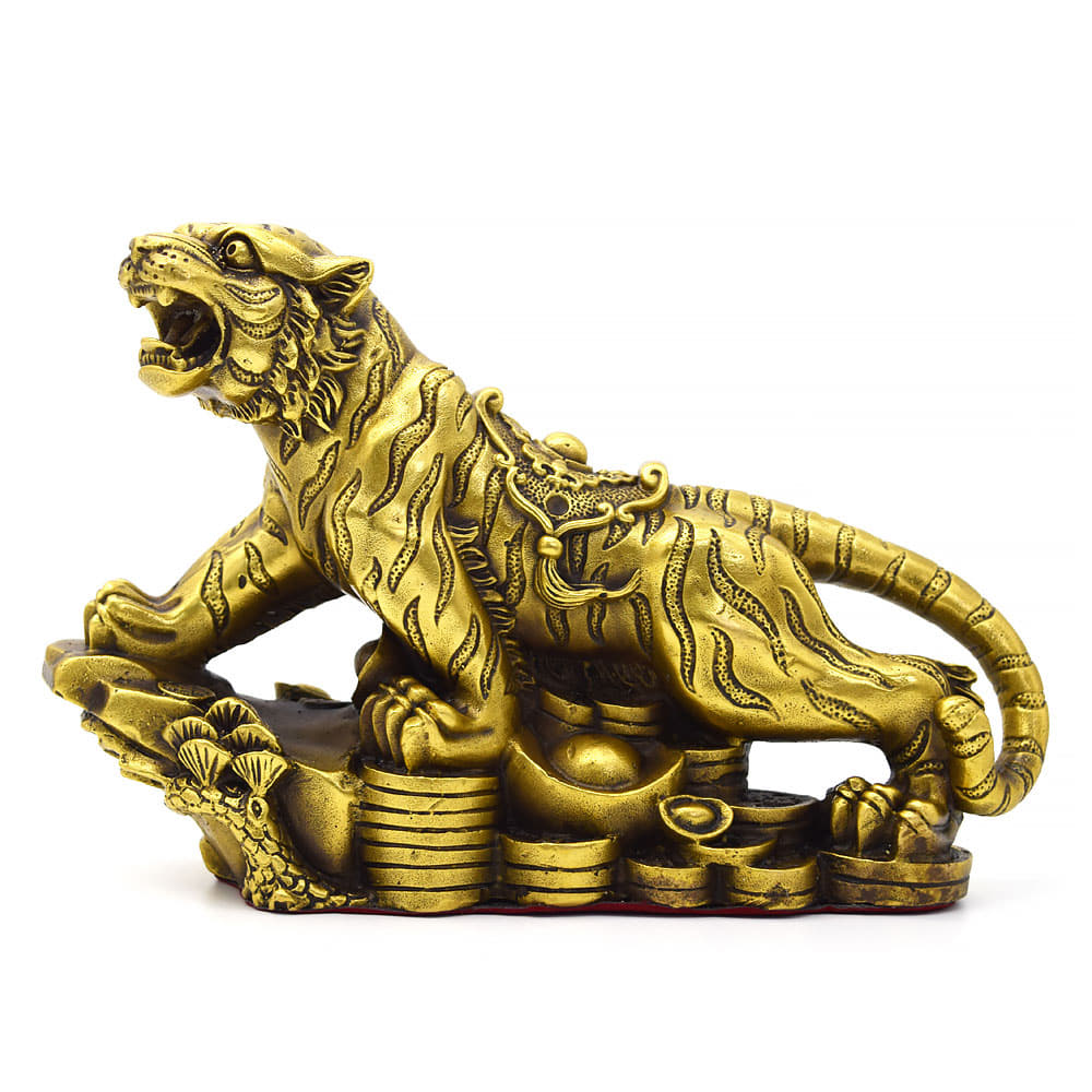 가지니샵 권위와 길함을 상징하는 황동 금전 호랑이 장식품 인테리어소품 개업선물